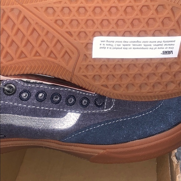 >💟+GILBERT CROCKETT PRO RAWHIDE NAVY SUEDE/CANVAS DENIM BRAND NEW VANS WM size8 - Picture 7 of 15